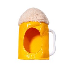 趣味造型啤酒杯頭套 派對裝扮搞怪頭飾 生日節慶變裝道具, 啤酒, 1個