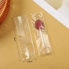 쿠키 빵 포장, 100개, 1개, 투명 4.5x15cm