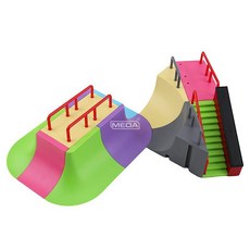 연습장 장애물 연습 취미용 손가락보드 텍덱 동호회용, 1개, 컬러 계단 세트