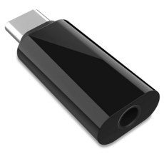 USB C to 3.5mm Hi-Res 오디오 어댑터 타입 C 수-암 Aux 잭 스테레오 이어폰 헤드폰 동글 어댑터 컨버터 USB C 장치용 - 블랙
