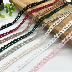 3 야드 블랙 아이보리 밀크 실크 자수 레이스 프렌치 레이스 리본 패브릭 guipure diy 트림 워프 뜨개질 바느질 액세서리 1cm, 01 ivory, 01 3 yards