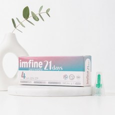 아임파인 21데이즈 인슐린 펜니들 32G 4mm 멸균주사침, 21개입, 1박스