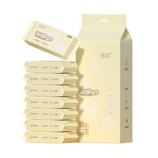 口袋濕紙巾 抽取式, 1個, 16.猫爪, 8張, 0.03g