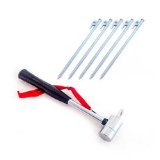 遠程露營鍍鉻錘 + 鍍鉻鍛造包 30 厘米 5 件套, 1組, 混色