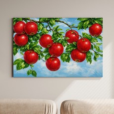 돈들어오는 사과그림 액자 풍수 인테리어 현관 개업 집들이선물 금전운 재물운, 03.풍요의 빨간사과(가로형)