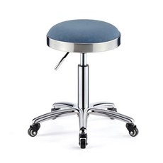 스텐 스툴 의자 발톱 철 단일 블랙 이동식 인테리어 진료 간이 미용실, 1개, AI. 파란색 단일 원형 광동 발톱 업그레이드 휠