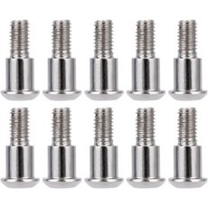 RC 액세서리 Axial용 호환 가능 SCX10 AR44 AR45 F10 F9 110 카 부품 M3x4x10mm 육각 버튼헤드 절개 킹핀 숄더 나사 10개실버, 은색