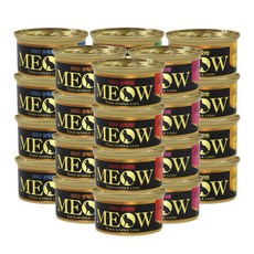 미아오 프리미엄 블랙라벨 고양이캔 85g x 24입, 6종 콤보, 24개