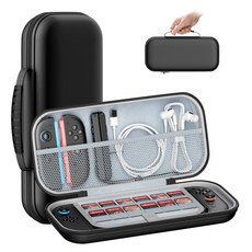 WEOTOO 닌텐도 스위치2 휴대용 파우치 수납 케이스, 1개, 블랙, WGA0022