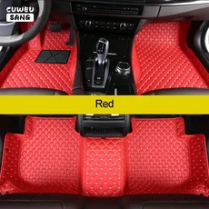 CUWEUSANG 맞춤형 자동차 바닥 매트 렉서스 NX 용 카펫 발 코체 액세서리, 06 Red, 01 2022-2023