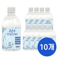크로바 초순수 3차 살균 정제수 500ml 묶음 반도체 UV살균 지게차배터리 가습기 증류수 의료용 산업용 가정용, 10개