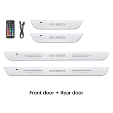 Chery Exeed LX VX TXL RX Sterra ET PHEV용 자동차 LED 무선 문턱 조명 ‌ 이티-아이 ES 티고 3X 7PRO 액세, 01 4PCS Front and Rear