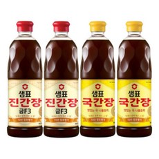 샘표 진간장 금F3 860ml 2병+국간장 2병, 1개, 1L