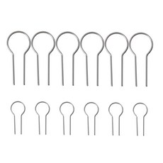 DGBRSM 50피스 R-타입 가마 걸이 핀 세라믹 니켈 크롬 합금 와이어 도자기 발사 도구 소형 중형 실버 도금 DIY 펜던트 귀걸이 후크 가마 유리 융합 세라믹용 31389, DGBRSM 50피스 R-타입 가마 걸이 핀 세라믹 니