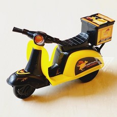 仿真迴力外送摩托車/4色可選】迴力車 仿真機車 Q版摩托車 小汽車玩具 玩具摩托車 小綿羊摩托車 小車車, 黃色, 1個