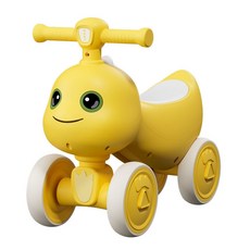 유아 네발 스쿠터 밸런스바이크, 노란색 무음 관람차