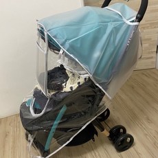嬰兒推車防雨罩 防飛沫 防風 防水防塵, 推車遮雨罩-透明(灰邊):, 1個