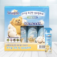 스너글 포근한 섬유 탈취제, 500ml, 4개