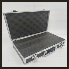 도구 상자 휴대용 알루미늄 장비 악기 케이스 보관 가방 스폰지가있는 충격, 08 30x17x8cm