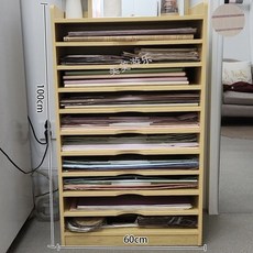 종이 보관함 수납함 지류함 도면함 대형 정리대, E. 10층 우드 파티클보드 60x40x100cm