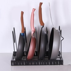 주방 후라이팬 와이어 거치대 단방향(5단) - 냄비뚜껑수납대