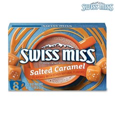 스위스미스 소금 카라멜 맛 핫 코코아 믹스 패킷 313g 8개입 1개, 소금-캐러멜, 1.38 온스 (8개 팩)