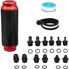 ZTYAFEI 44 인 연료 필터30마이크론 바브 12 38 516 피팅 어댑터 및 10AN 8AN 6AN 클램프 포함