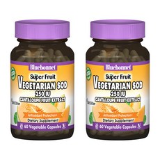 블루보넷 슈퍼 프루트 베지테리안 SOD 250IU 칸탈루프 추출물 베지터블 캡슐, 2개, 60정