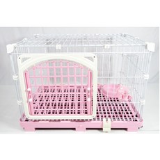 ACEPET 皇冠豪華日式快扣式609-M 寵物籠，附飲水器與食皿, 粉紅色, 1個