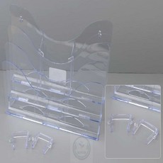 따뜻한잡화점 3단파티션걸이케이스 파티션수납선반 파티션걸이바구니, 투명45, 상세표기, 45mm