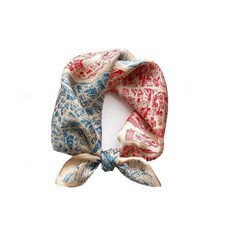 Tim & Tina Square 100% 멀베리 실크 53.3 x 53.3cm21 21인치 헤어 스카프 헤드 슬리핑 랩 새틴 헤드 S40 블루 및 그린 캐슈 169181, S41 말 지도