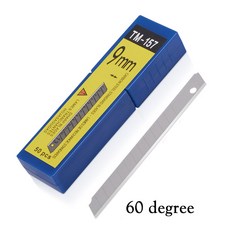 FOSHIO 30/60도 스냅 교체 블레이드 9mm 자동차 랩 비닐 종이 커터 유틸리티 나이프 DIY 면도기 절단 도구 카본강, 50pcs 60Degree