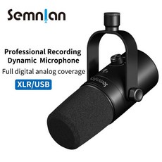 샷건마이크 SEMNLAN 다이내믹 마이크 XLR USB 온라인 게임 스트리밍 팟캐스트 라이브 PC 노래 전화 녹음 RGB 유튜브 비디오 스튜디오 마이크 MK-8, 01 SEMNLAN MK-8