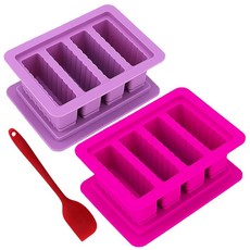 2팩 실리콘 버터 몰드 뚜껑이 있는 트레이 주걱이 대형 메이커 홈메이드 허브 마늘 브라우니 에너지 바용, 1개
