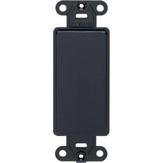 레비톤 데코라 플라스틱 어댑터 플레이트 빈칸 구멍 없음 귀가 달린 두 개의 장착 나사 포함 80414-E 검은색, 레비톤 데코라 플라스틱 어댑터 플레이트, 빈 공간, 구