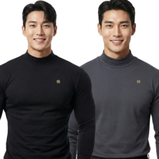 프로텍트유 1+1 남성 기모 목폴라 티셔츠 세트