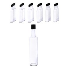 가인글로벌 와인500FN 투명병 + 스탬핑 롱캡 블랙, 23개, 500ml