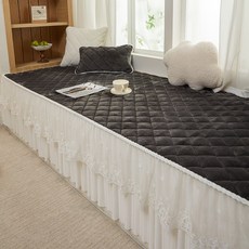 DFMEI 新款飄窗墊窗臺墊四季通用陽臺裝飾墊臥室加厚落地窗墊子防滑, 1cm, 灰色:30X50cm抱枕套(不含芯)