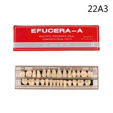 28 치아/세트 수지 틀니 3d 그늘 가이드 색상 비교기 거울 차가운 빛 표백 플레이트, 01 22A3, 1