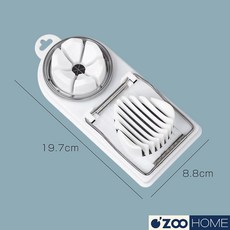 多功能雞蛋分切器 輕鬆切片切半 厨房创意料理好幫手, 1個, 二合一雞蛋切片器