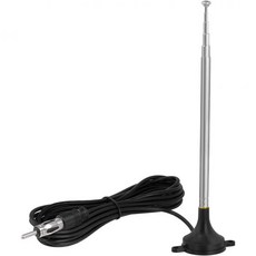 빙푸 범용 텔레스코픽 차량 라디오 DIN 플러그 FM AM 안테나 교체용 애프터마켓 더블 싱글 스테레오 자기 트럭 SUV 헤드 유닛 CD 미디어 수신기 플레이어 오디오 HD 튜, 빙푸 유니버설 텔레스코픽 자동차 라디오 DIN 플러그