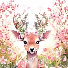 TS 可愛動物蝶谷巴特餐巾紙，精美印花藝術紙，派對餐桌裝飾，DIY拼貼材料, 1個, 22.5x22.5