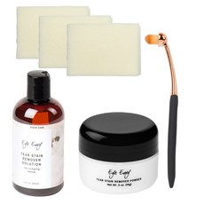 Eye Envy 淚痕清潔套組 貓狗專用 溫和配方 淚痕去除 清潔護理套裝 附贈化妝棉片, 1套, 237ml