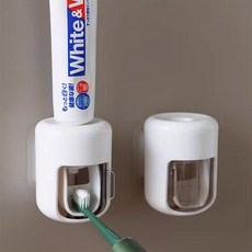 간편한 치약걸이 치약짜개 자동 무타공 치약디스펜서 74753PC 1(PC), 화이트