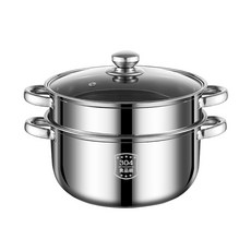 304不銹鋼多用蒸煮鍋(含蒸籠 鍋蓋) 雙耳湯鍋 鍋子 鍋具 湯鍋, 1個, 304不銹鋼多用蒸煮鍋