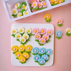 컬러 데이지 꽃 초콜릿 케이크 디저트 데코 장식 72개입, 옵션 06