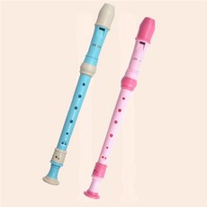 블루 핑크 저먼식 리코더 아울로스 소프라노리코더 강템, 1개