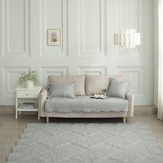 [루나앤슬립] [특대형]목화솜 자수퀼팅 카페트 2장+다용도 발매트 1장