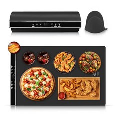 휴대용(경량) 실리콘 Food Warming Mat (15\"x24\") with 5 Temp Settings | Includes Storage Bag & Heat-Resistan, 휴대용(경량) 실리콘 Food Warming Mat (