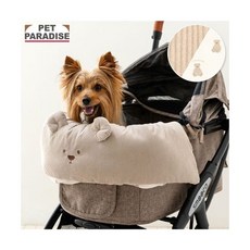 貝果貝果 日本 pet paradise 推車圍邊保護墊 燈芯絨小熊, 1個